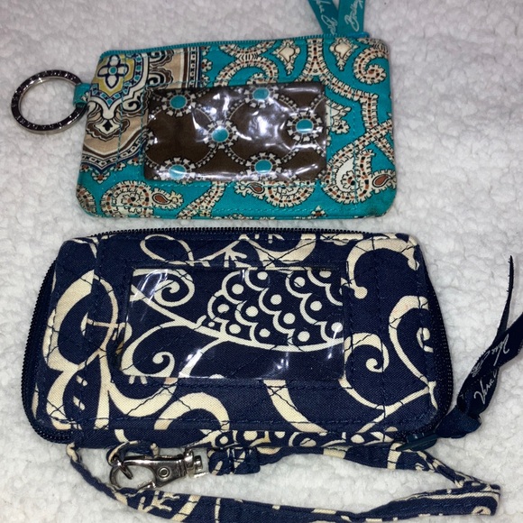 Vera Bradley 2 pieces Blue Wristlet wallet and teal key card holder - Picture 10 of 12